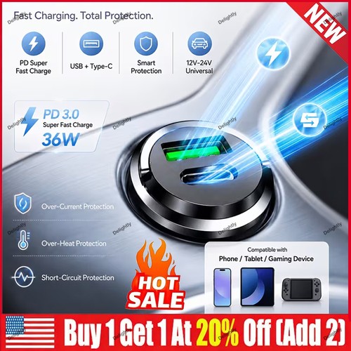 New mini dual usb type - new, pd